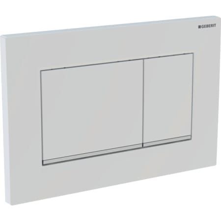 Кнопка змиву SIGMA 20 square (Ex30), подвійний змив, білий матовий/легкоочисна поверхня/білий 115.883.01.1 фото