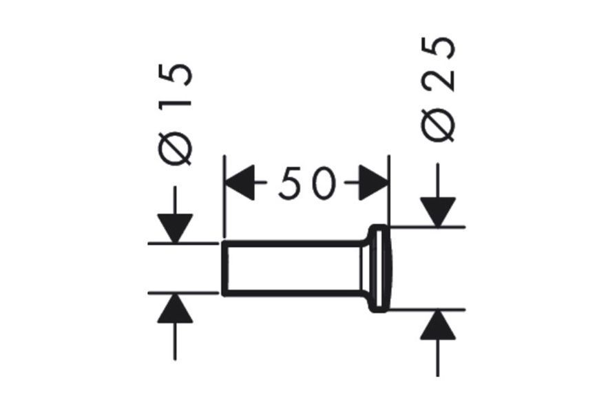 Гачок 5.0 х1.5 см Axor Universal Circular, Brushed Nickel (42811820) 42811820 фото