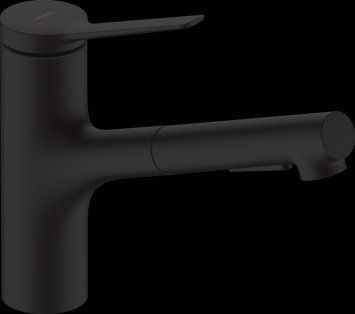 Змішувач Zesis M33 150 2jet кухонний з витяжним виливом, Matt Black (74800670) 74800670 фото