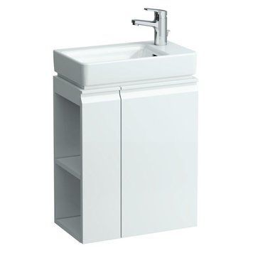 Шафка PRO S 47см, д/раковини H815954, асиметрична, білий глянець H4830020954751 фото