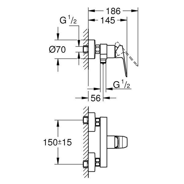 Змішувач для душу Cubeo 1018240000 Grohe 1018240000 фото