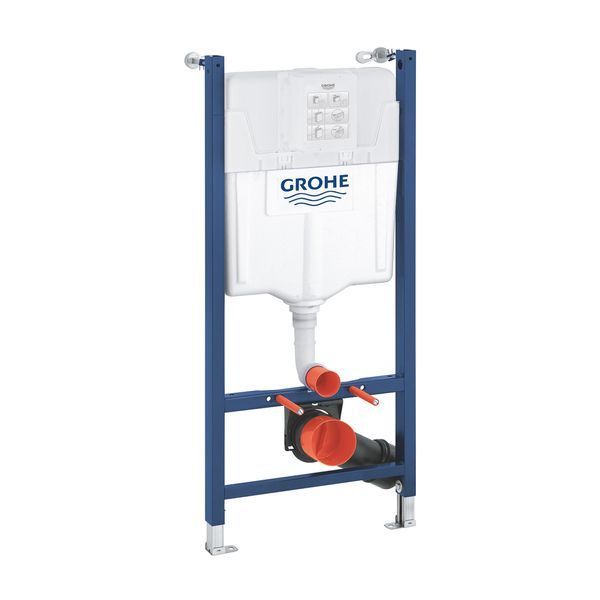Комплект 4 в 1: Інсталяція Grohe Solido 2 в 1 38971000 + Панель змиву для унітаза Grohe Even Black 38966KV0 + Унітаз підвісний безобідковий Kroner Eifel WHI483429 TORNADO (38971966KV0KE48T) CV036753 фото