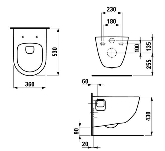 Комплект PRO унiтаз пiдвiсний RIMLESS з сидiнням slow-closing H8209640000001+ H8969513000001 фото