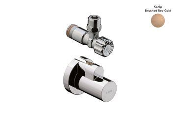 Кран кутовий Axor G 1/2"х3/8 з декоративною накладкою, Brushed Red Gold (51307310) 51307310 фото