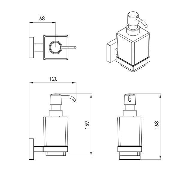 CUADRO дозатор для рідкого мила, de la noche 2536.230104 фото