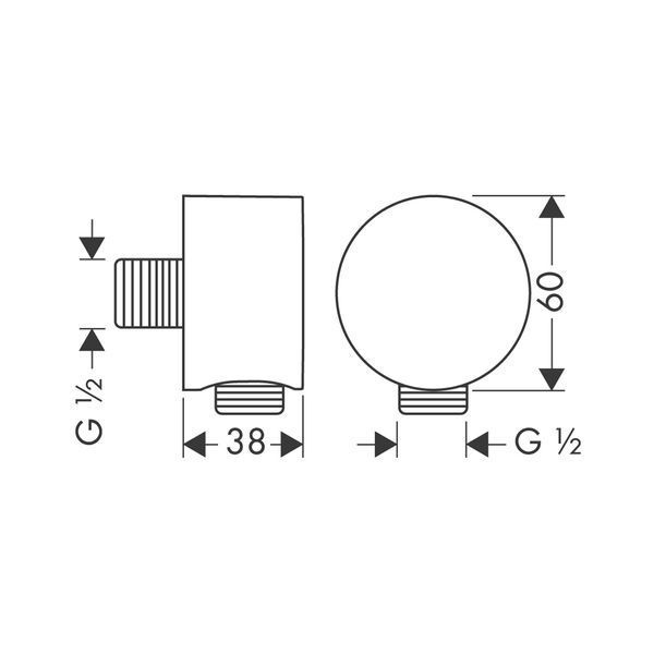 Шлангове під'єднання FixFit Axor Starck, Stainless Steel Optic (27451800) 27451800 фото