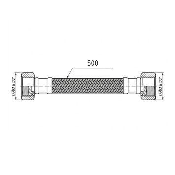Гнучка підводка для води Thermo Alliance Forte ВВ 50 см TAF385W50 SD00055471 фото