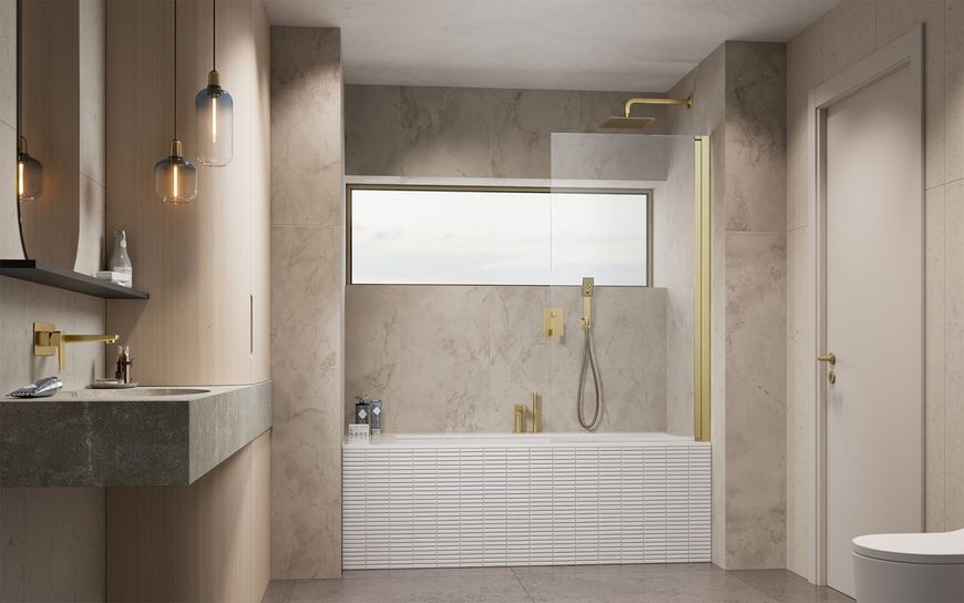 Шторка для ванни Nes Brushed Gold PNJ I 80 R RADAWAY 10011080-99-01R фото