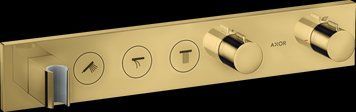 Термостат для 3-х споживачів Axor Select прихований монтаж, Polished Gold Optic 18356990 18356990 фото