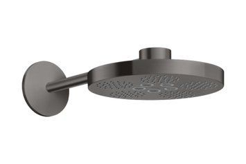 Верхній душ Axor One 280 2jet зі стіновим кронштейном, Brushed Black Chrome (48492340) 48492340 фото