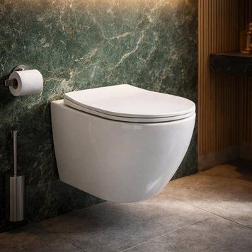 HT-1014C-WHT009 AQUAMOD Кришка до унітазу з soft-close механізмом, біла HT-1014C-WHT009 фото