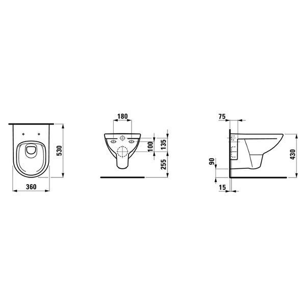 Чаша підвісного унітазу PRO (old) Rimless+сидіння пов.падіння H8669510000001 фото