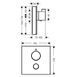 Термостат прихованого монтажу ShowerSelect Glass Highﬂow, White/Chrome (15735400) 15735400 &ndash; фото 2