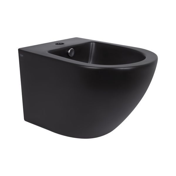 Біде підвісне Qtap Robin 495х370х325 Matt black QT1355046FMB SD00042545 фото