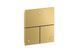 Перемикач AXOR ShowerSelect ID Square на 3 функції, Polished Gold Optic (36780990) 36780990 &ndash; фото 1