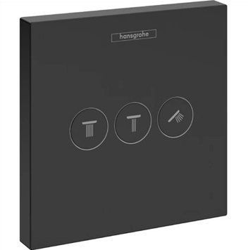Перемикач ShowerSelect на 3 клавіші Matt Black (15764670) 15764670 фото