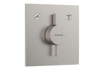 Змішувач прихованого монтажу DuoTurn E на 2 функції, Stainless Steel Optic (75417800) 75417800 фото