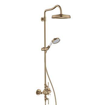 Душова система Axor Montreux з термостатом, верхній душ 240 1jet, Brushed Bronze (16572140) 16572140 фото