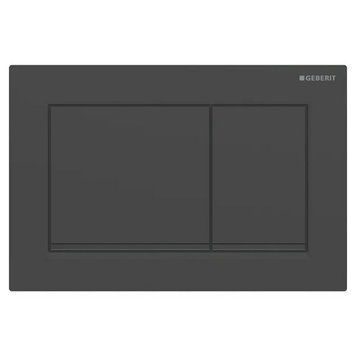 Кнопка змиву OMEGA 20 square (ex 30), подвійний змив, легко чиститься , чорний матовий/чорний 115.080.16.1 фото