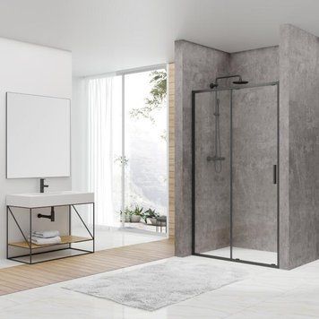 FEN3540B ART Душові двері 1200, чорний матовий, без піддона, скло прозоре FEN3540B фото