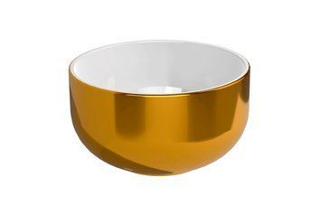 SALTODACQUA Умивальник на стільницю D42 Bianco/Metal Oro (SD42LOR) SD42LOR фото