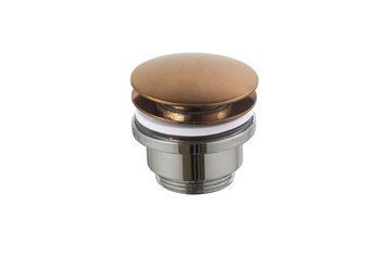 Донний клапан для умивальника універсальний (clicker), brushed copper (100291448) 100291448 фото