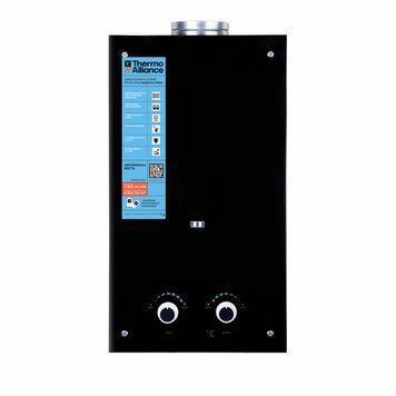 Колонка газова димохідна Thermo Alliance JSD20-10GD 10 л панель скляна Black SD00030725 фото