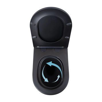 Унітаз підвісний Qtap Scorpio Ultra Quiet безобідковий з сидінням Soft-close MATT BLACK QT14332380AMB SD00052569 фото