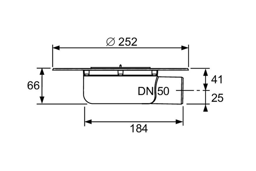 Корпус трапа TECEdrainpoint S DN50, низький для терас та балконів (3601401) 3601401 фото