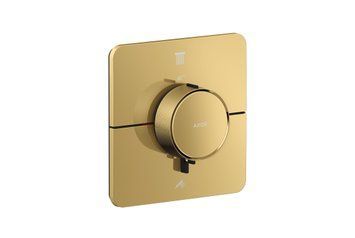 Термостат прихованого монтажу AXOR ShowerSelect ID Softsquare на 2 функції, Polished Gold Optic (36754990) 36754990 фото