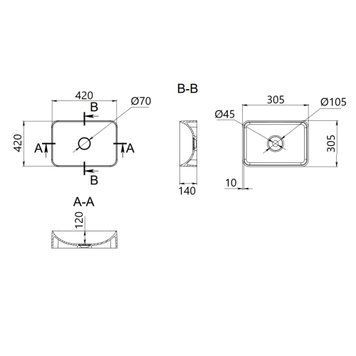 Раковина-чаша Qtap Kolibri 425х425х140 White QT1011K396WN SD00053081 фото