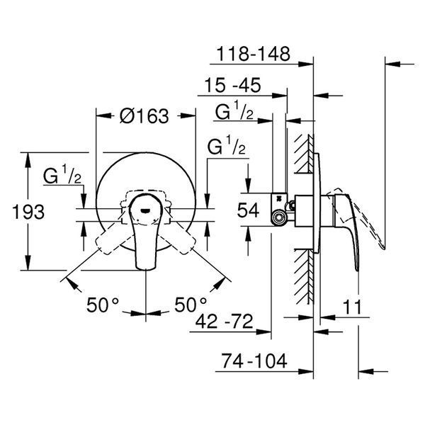 Змішувач для душа GROHE EUROSMART 33556003 33556003 фото