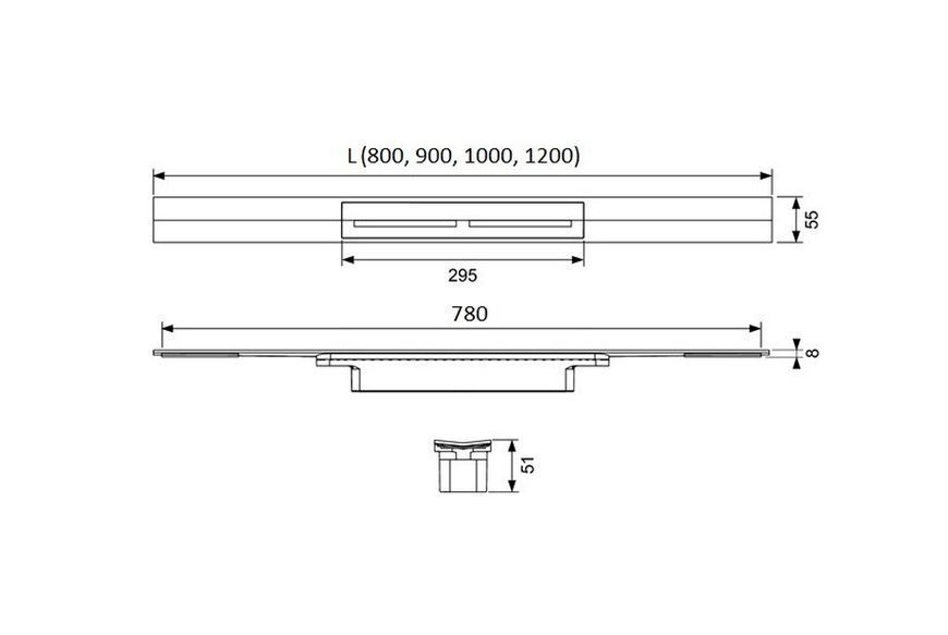 TECEdrainprofile Профіль дренажний 1000мм Polished Gold Optic, нержавіюча сталь (671012) 671012 фото