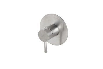 ROUND INOX, Зовнішня частина змішувача для душу прихованого монтажу, brushed stainless steel (100283371) 100283371 фото