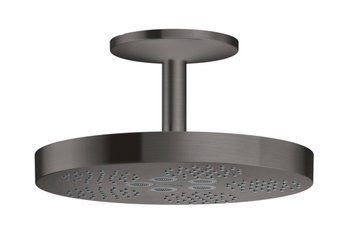 Верхній душ Axor One 280 2jet зі стельовим кронштейном 211 мм, Brushed Black Chrome (48494340) 48494340 фото