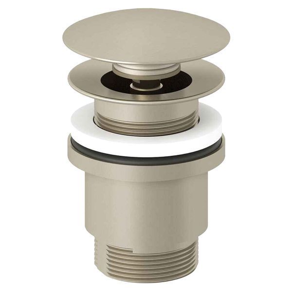 10426N5-00 Донний клапан 1/4 для раковин з отв.для переливу, рush-оpen, брашований нікель 10426N5-00 фото