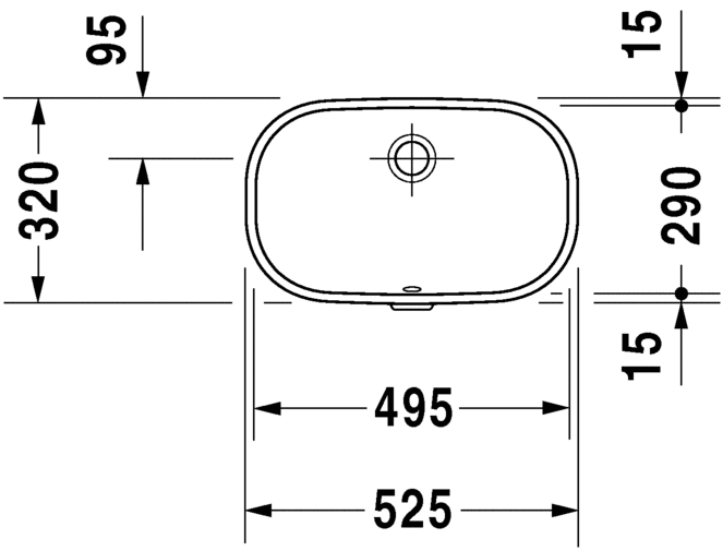 D-CODE Умивальник вбудований під стільницю 49x29 см (0338490000) 0338490000 фото