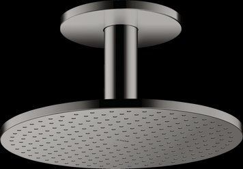 Верхній душ Axor 300 2jet P з тримачем зі стелі Polished Black Chrome (35304330) 35304330 фото