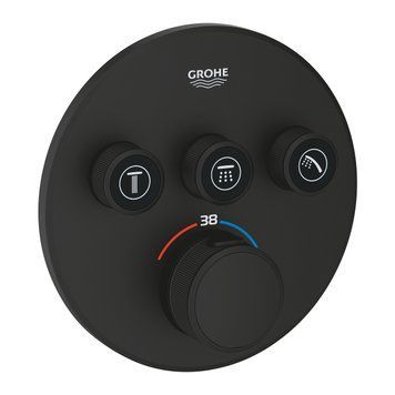 29508KF0 Grohtherm SmartControl Зовнішня частина термостату прихованого монтажу на 3 споживачі, чорний 29508KF0 фото
