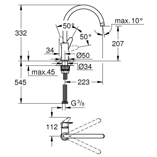 Змішувач для кухні GROHE START 31554001 31554001 фото