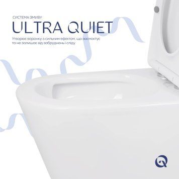 Унітаз підлоговий Qtap Swan Eco Ultra Quiet з сидінням Soft-close 640x360x835 мм QTSWA27W48748 White SD00054872 фото