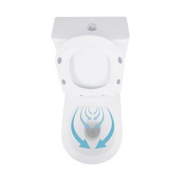 Унітаз-компакт Qtap Presto безобідковий з сідінням Soft-close QT24221217AW SD00045982 фото